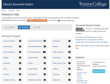 Tablet Screenshot of courseguides.trincoll.edu